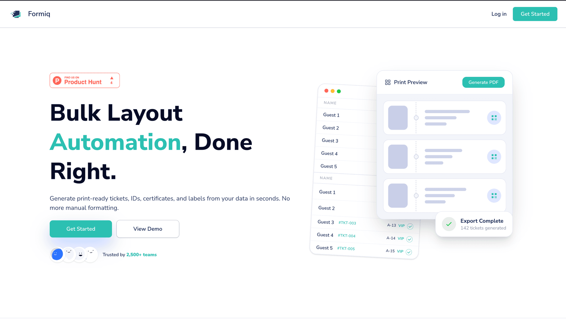 Formiq - Bulk document generation platform
